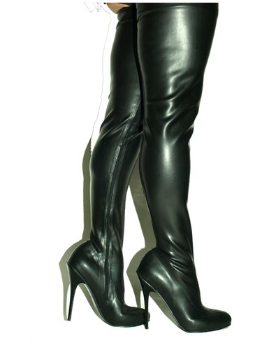 Latexstiefel crotch schwarz - latexstiefel,