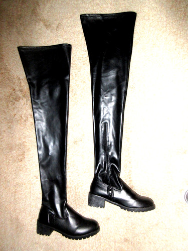Kunstleder stiefel overknee - stiefel,