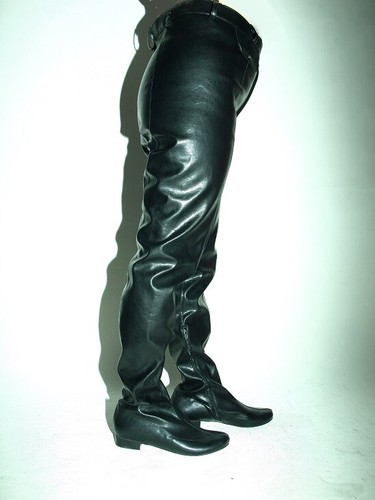 Crotch kunstleder schwarz - kunstleder, rot