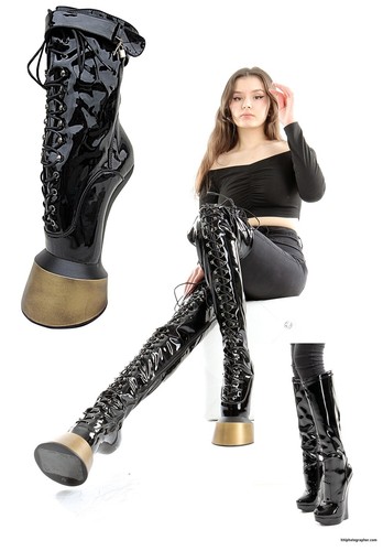 Pony high heels stiefeletten - high,